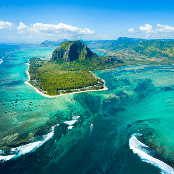 Onderwater waterval mauritius