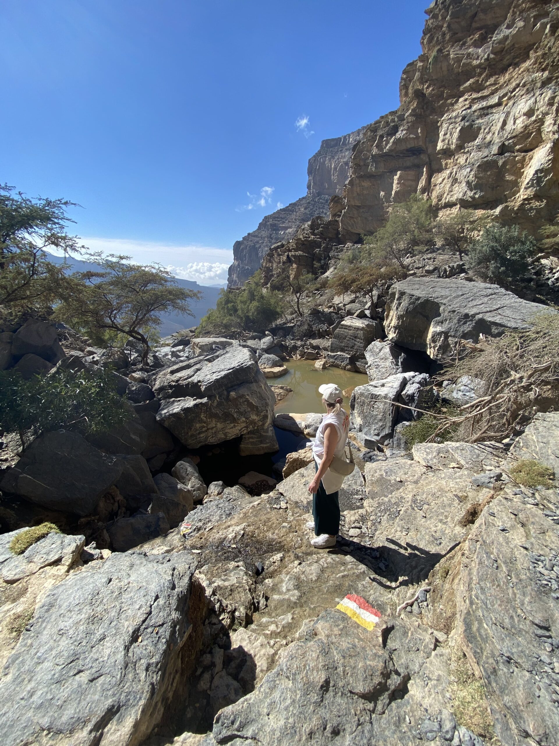 Jebel Shams wandeling winter huwelijksreis Oman