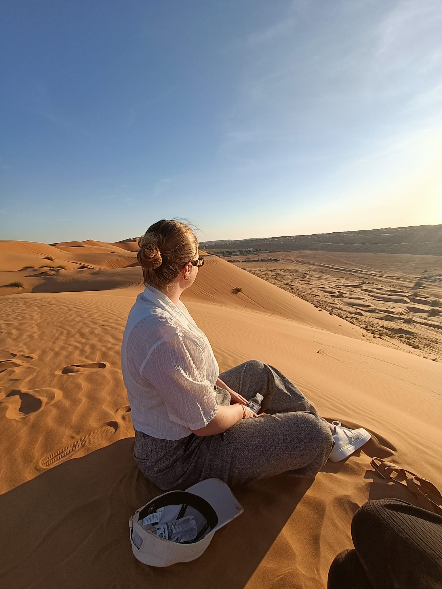 Woestijn zonsondergang winter huwelijksreis Oman