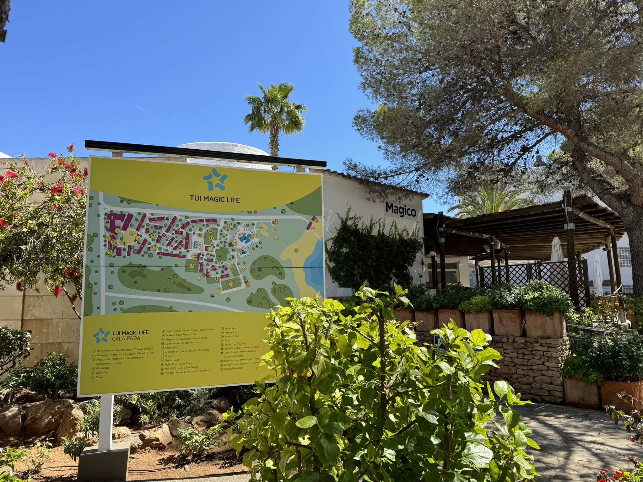 Kaart van TUI resort op Ibiza